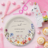 Elegante boho-Wildblume Pappteller (Party)