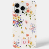 Elegante Boho-Wildblumen | Anfangsmonogramm  Case-Mate iPhone Hülle (Rückseite)