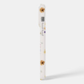 Elegante Boho-Wildblumen | Anfangsmonogramm iPhone Hülle (Linke Seite)