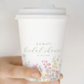 Elegante Boho-Wildblumen-Brautparty Pappbecher