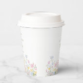 Elegante Boho-Wildblumen-Hochzeit Pappbecher (Links)