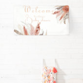 Elegante BohoPampas-Gras-Babydusche Banner (InSitu)