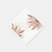 Elegante BohoPampas-Gras-Babydusche Serviette (Ecke)