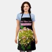 Elegante bohrosa, gelb-rosa Hydrangea-Blume Schürze (Getragen)