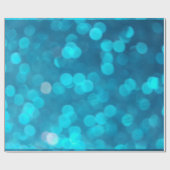Elegante Bokeh Blue Türkise Circles Light Pattern Geschenkpapier (Flach)