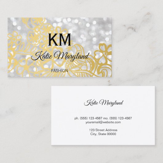 Elegante Bokeh Golfer Frische Pasta machen Visitenkarte (Vorne/Hinten)