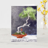 Elegante Bonsais-kundenspezifische Gruß-Karte Karte (Gelbe Blume)