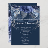 ELEGANTE BOOTSCHAFT ROSE WEDING EINLADUNG (Vorne/Hinten)