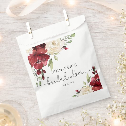 Elegante Bordeaux Hochzeit im Herbst Napkins Geschenktütchen (Ausgeschnitten)