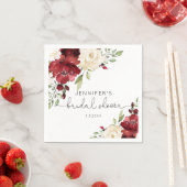 Elegante Bordeaux Hochzeit im Herbst Napkins Serviette (Beispiel)