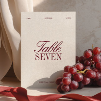 Elegante bordeaux- und elfenbeinfarbene Hochzeitst Einladung