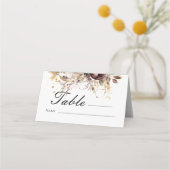 Elegante bordeauxfarbene Platzkarten (Vorderseite)