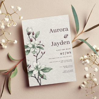 Elegante bordeauxfarbene Spitze Hochzeit mit weiße Einladung