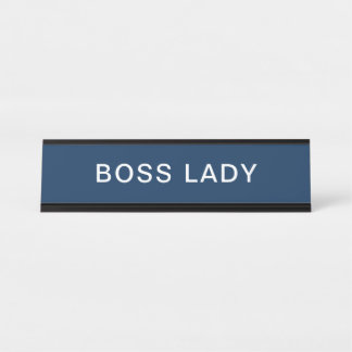 Elegante Boss Lady in Navy Blue Schreibtischnamensplakette