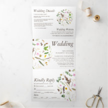 Elegante Botanical Wild Blume Wedding Suite