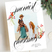 Elegante Botanicals Frohe Weihnachten Ein Foto