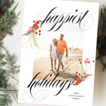 Elegante Botanicals Frohe Weihnachten Ein Foto