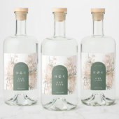 Elegante Botanicals Gold Eukalyptus Moderner Gin A Alkoholflaschenetikett (Flaschen)