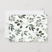 Elegante Botanicals-Jäger-Grüns Save The Date (Rückseite)