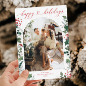 Elegante Botanicals mit Botschaft Feiertagskarte