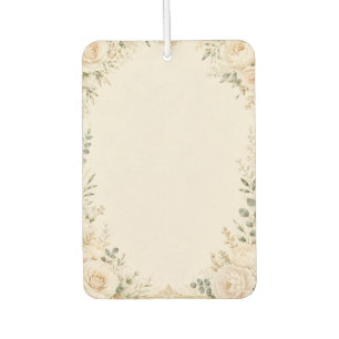 Elegante Botanik auf Vintage-Handmade-Papier Autolufterfrischer