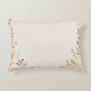 Elegante Botanik auf Vintage-Handmade-Papier Dekokissen
