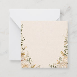 Elegante Botanik auf Vintage-Handmade-Papier Mitteilungskarte