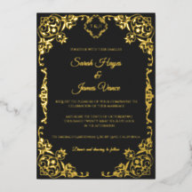 Elegante Botanik mit echtem Goldfolie