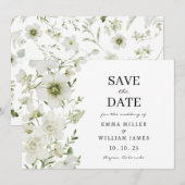Elegante Botanik Save The Date (Vorne/Hinten)