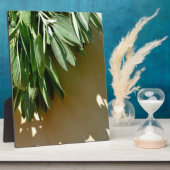 Elegante botanisch-grüne Kräuter Blätter Salbei Fotoplatte (Seite)