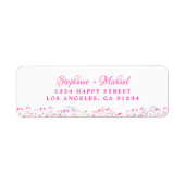 Elegante botanisch-rosa Blätter (Vorne)