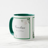 Elegante botanisch-rosa Blossom Bridesmaid Tasse (Vorderseite Links)