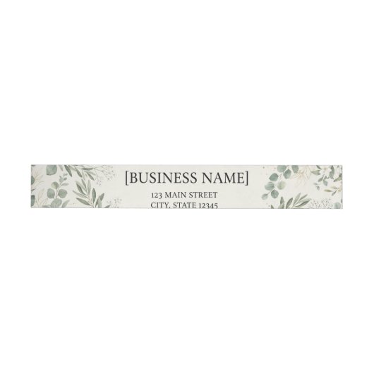 Elegante botanische Absender-Adressetiketten | Per (Person)