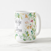 Elegante botanische Aquarellfarben Wildblumen Best Kaffeetasse (VorderseiteRechts)