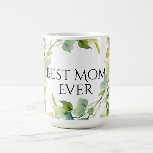 Elegante botanische Aquarellfarben Wildblumen Best Kaffeetasse (Mittel)