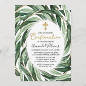 Elegante botanische Bestätigung Einladung (Vorne/Hinten)