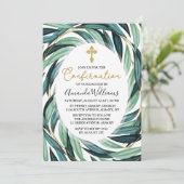 Elegante botanische Bestätigung Einladung (Stehend Vorderseite)