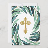 Elegante botanische Bestätigung Einladung (Rückseite)