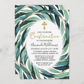 Elegante botanische Bestätigung Einladung (Vorne/Hinten)