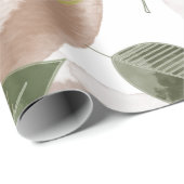 Elegante botanische Blätter Geschenkpapier (Rolleneckpunkt)