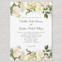 Elegante botanische Blätter Hochzeit