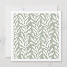 Elegante botanische Blätter Salbeigrün Minimal