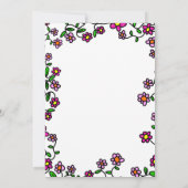 Elegante botanische Blume Blumenhochzeit Einladung (Rückseite)