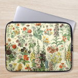 Elegante botanische Blume mit Blumenmotiven Laptopschutzhülle<br><div class="desc">Blumenmuster der botanischen Blume Laptop-Sieb,  Feature essenzielle ästhetische Blume.</div>