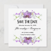 Elegante botanische Blume Wasserfarbe Save The Date (Vorderseite)