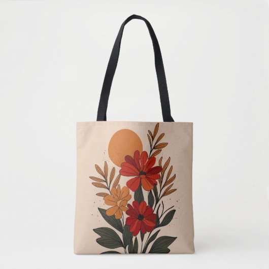 Elegante botanische Blumen-Tasche Tasche (Vorderseite)