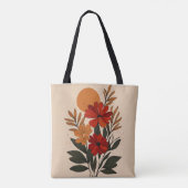 Elegante botanische Blumen-Tasche Tasche (Rückseite)