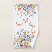 Elegante Botanische Blumenmuster Badhandtuch Set (Handtuch)