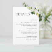 Elegante Botanische Blumenzettel Begleitkarte (Stehend Vorderseite)