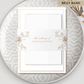 Elegante Botanische Blütencreme Einladungsbanderole